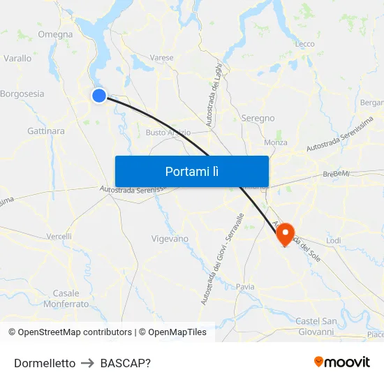 Dormelletto to BASCAP? map