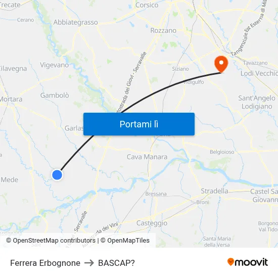 Ferrera Erbognone to BASCAP? map