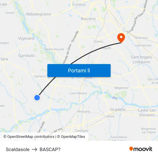 Scaldasole to BASCAP? map