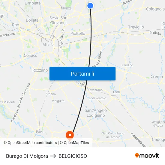 Burago Di Molgora to BELGIOIOSO map