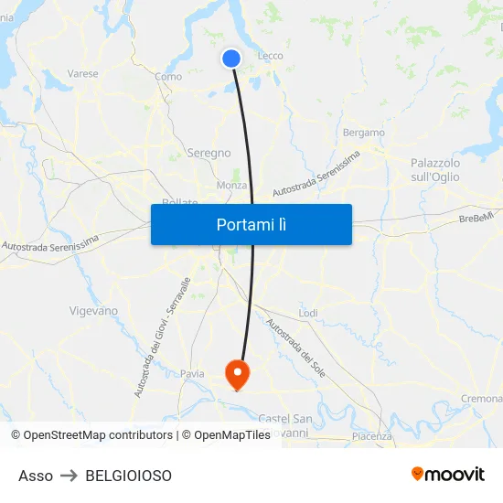 Asso to BELGIOIOSO map