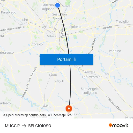 MUGGI? to BELGIOIOSO map