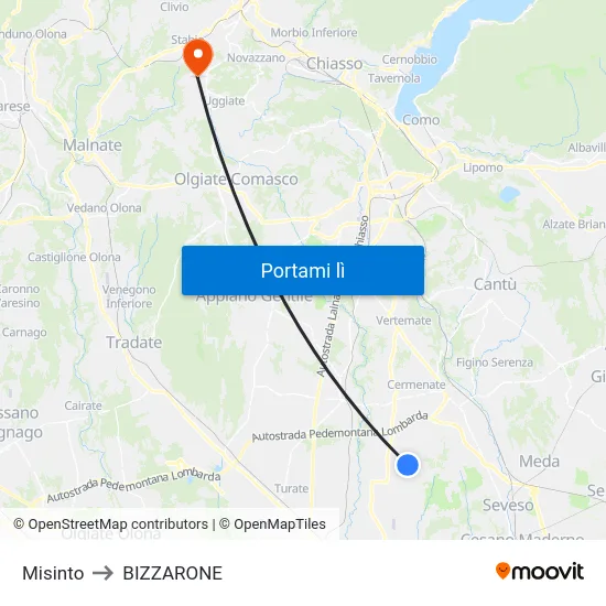 Misinto to BIZZARONE map