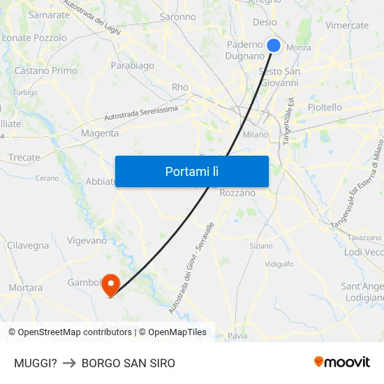 MUGGI? to BORGO SAN SIRO map