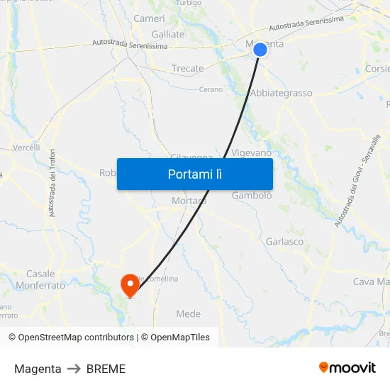 Magenta to BREME map
