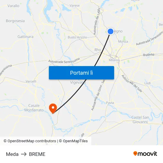 Meda to BREME map