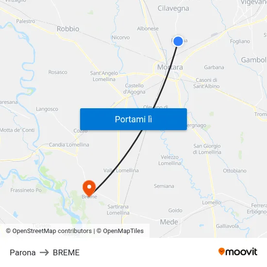 Parona to BREME map