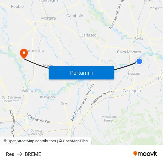 Rea to BREME map