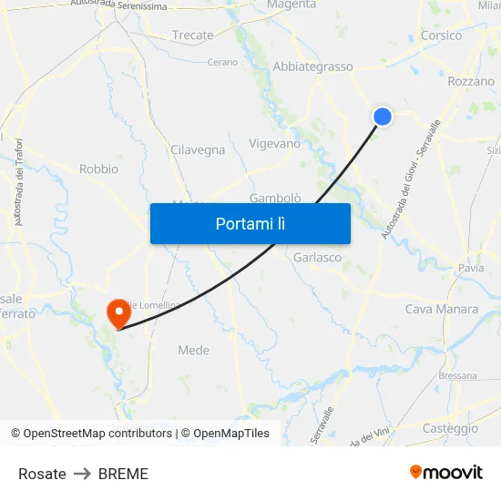 Rosate to BREME map