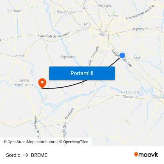 Sordio to BREME map