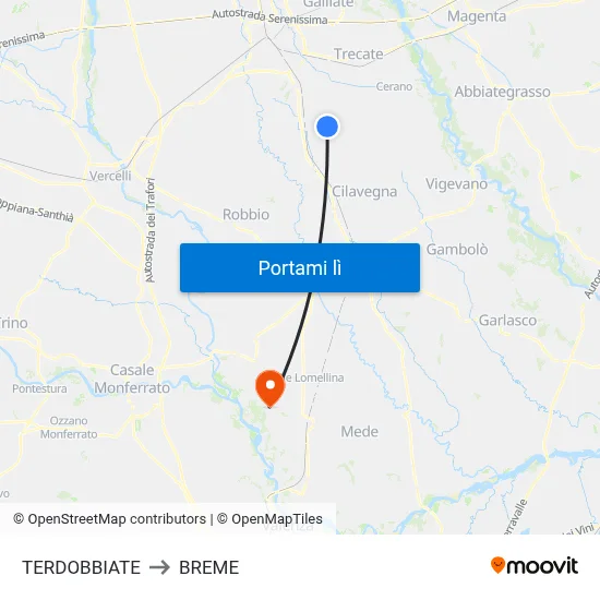 TERDOBBIATE to BREME map