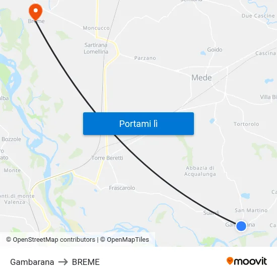 Gambarana to BREME map