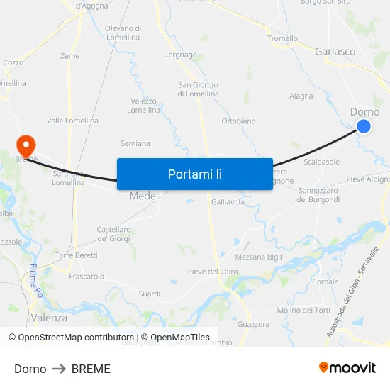 Dorno to BREME map