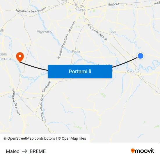 Maleo to BREME map