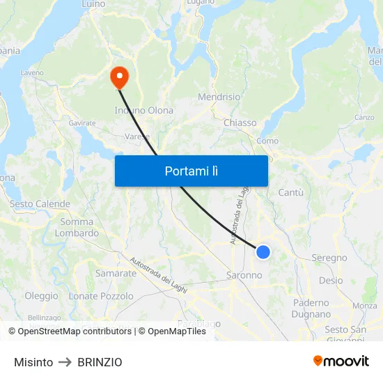 Misinto to BRINZIO map