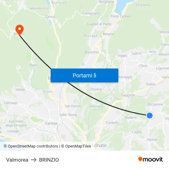 Valmorea to BRINZIO map