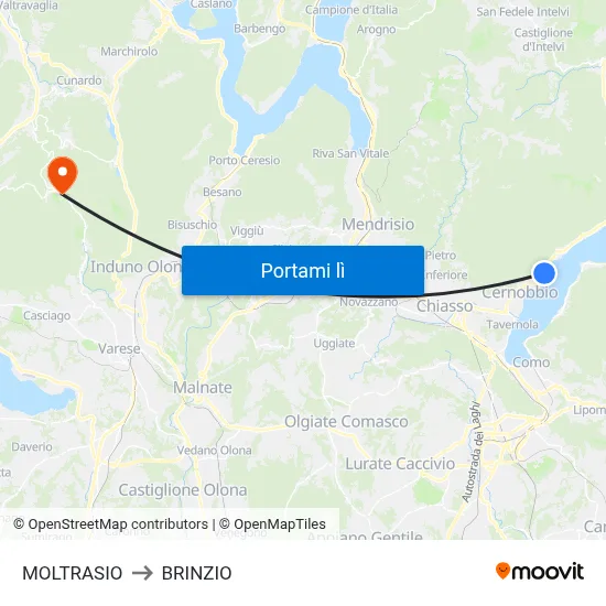MOLTRASIO to BRINZIO map