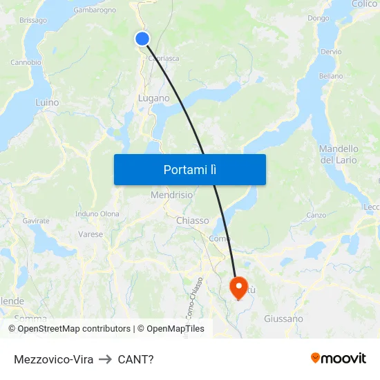 Mezzovico-Vira to CANT? map