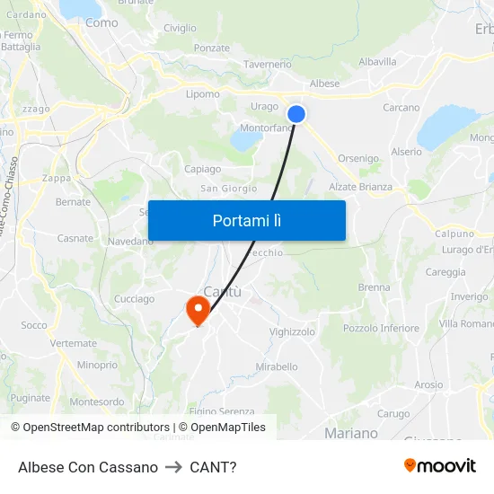 Albese Con Cassano to CANT? map