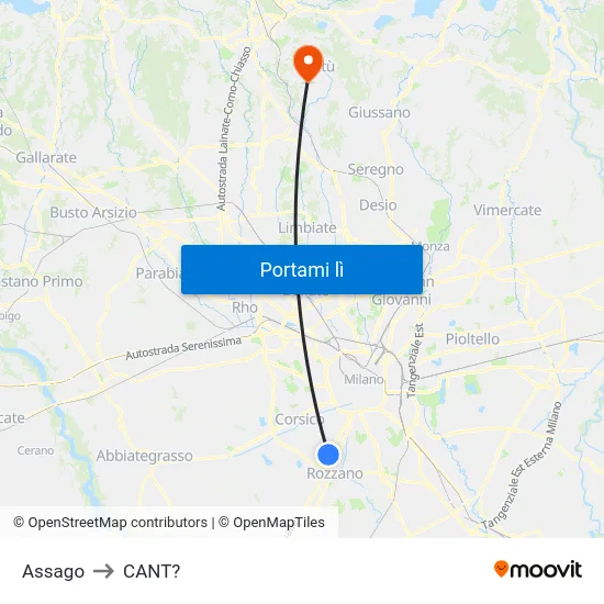 Assago to CANT? map
