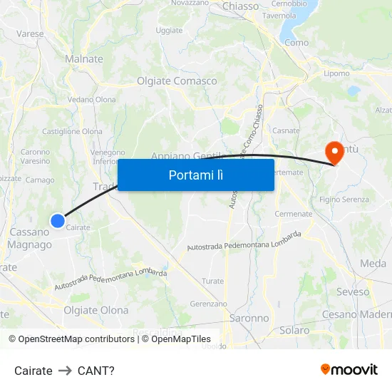 Cairate to CANT? map