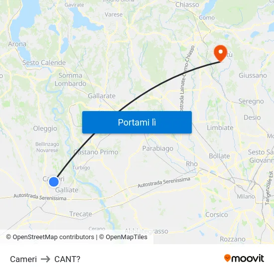 Cameri to CANT? map