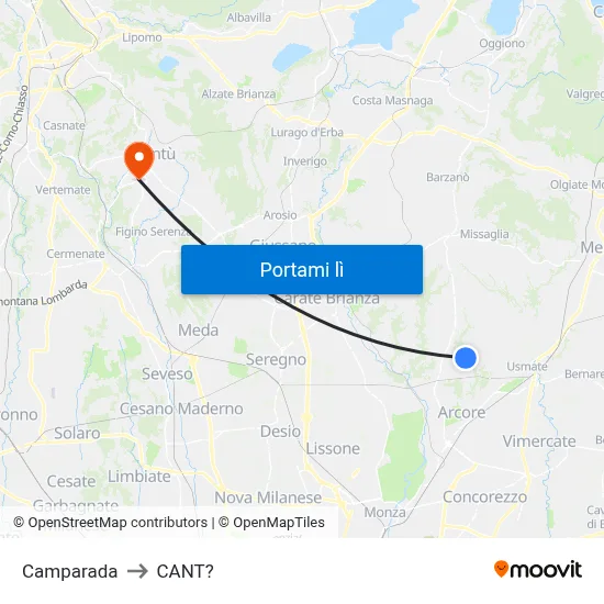 Camparada to CANT? map