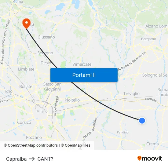 Capralba to CANT? map