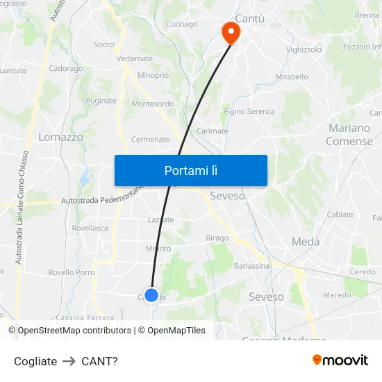 Cogliate to CANT? map