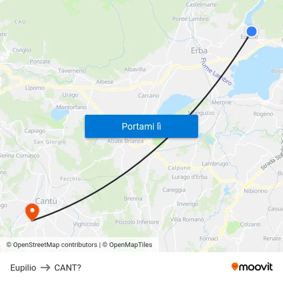Eupilio to CANT? map