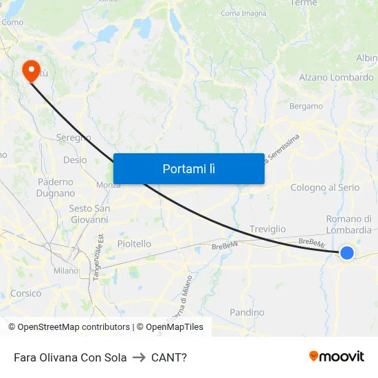 Fara Olivana Con Sola to CANT? map