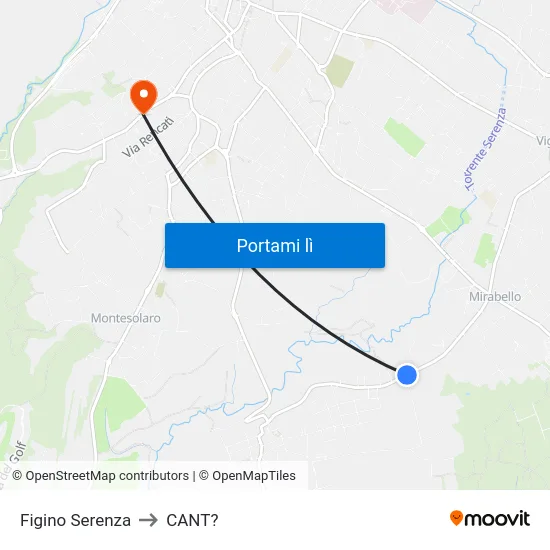 Figino Serenza to CANT? map