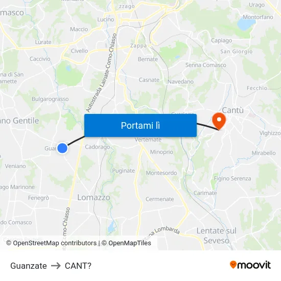 Guanzate to CANT? map