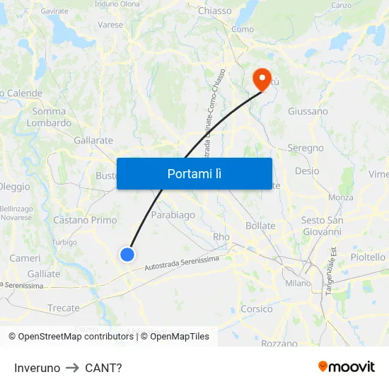 Inveruno to CANT? map