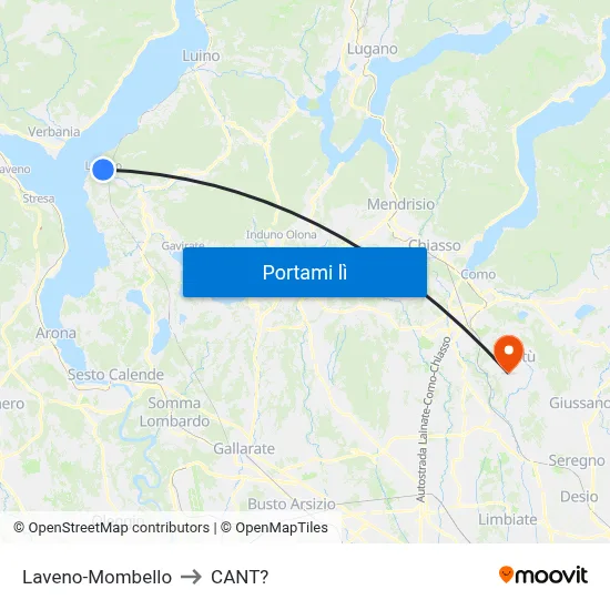 Laveno-Mombello to CANT? map