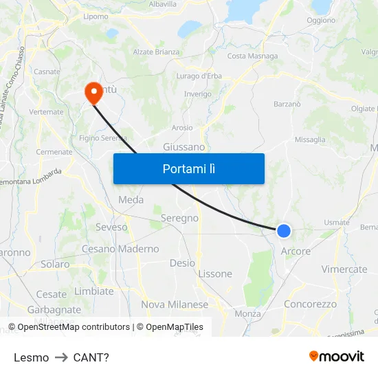 Lesmo to CANT? map
