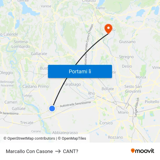 Marcallo Con Casone to CANT? map