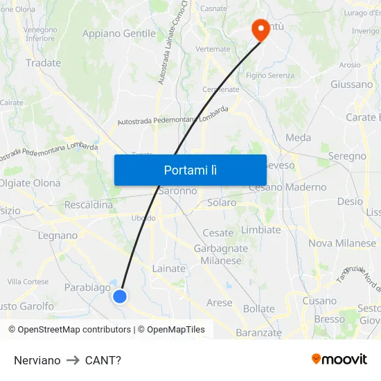 Nerviano to CANT? map