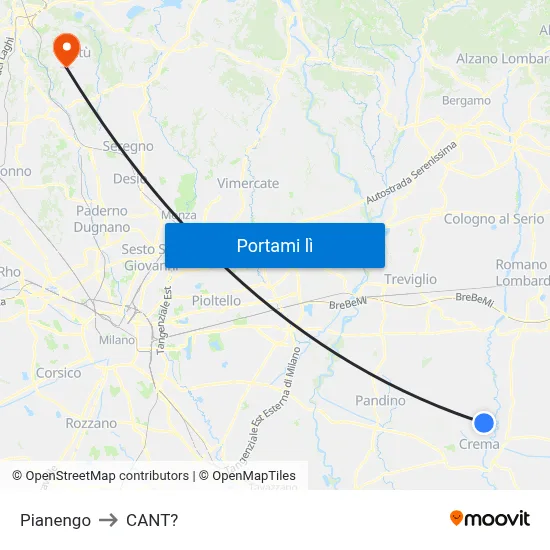 Pianengo to CANT? map