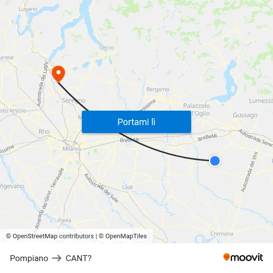 Pompiano to CANT? map
