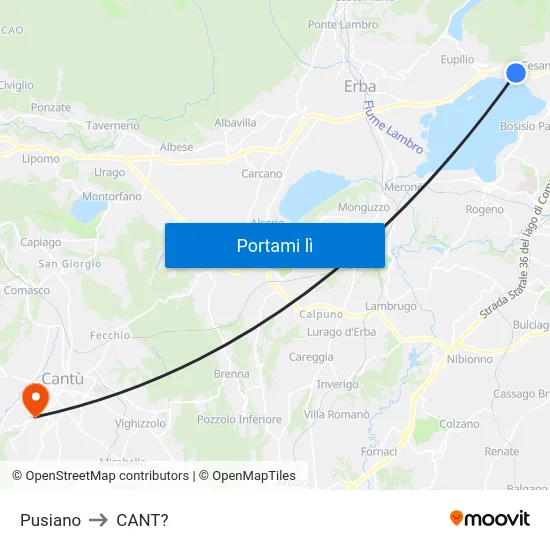 Pusiano to CANT? map