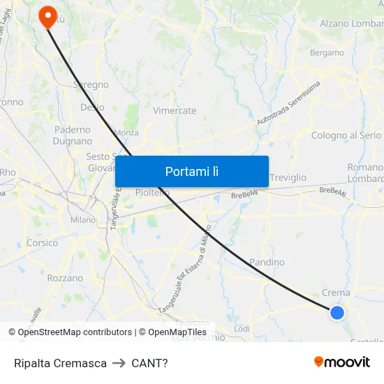 Ripalta Cremasca to CANT? map