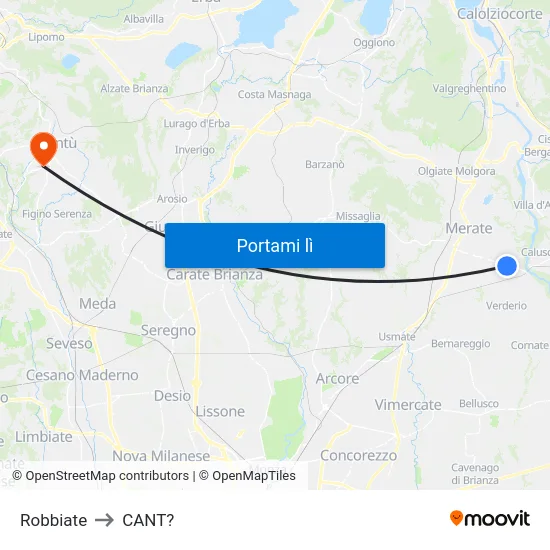 Robbiate to CANT? map