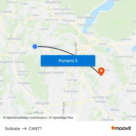 Solbiate to CANT? map