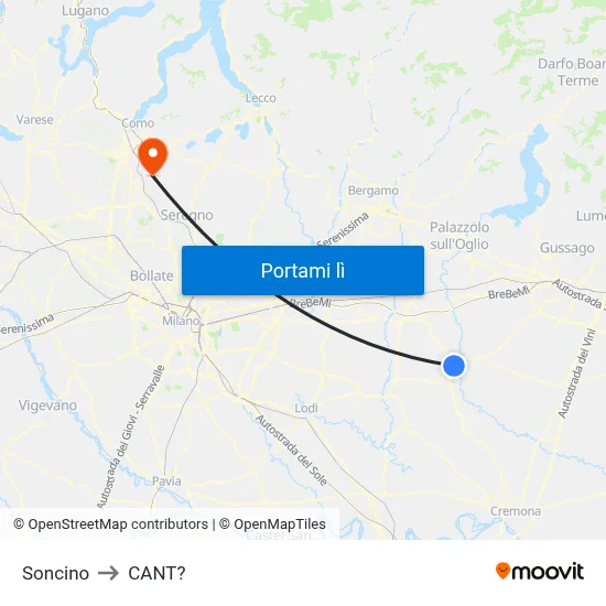 Soncino to CANT? map