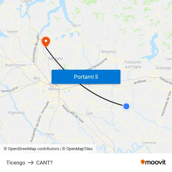 Ticengo to CANT? map