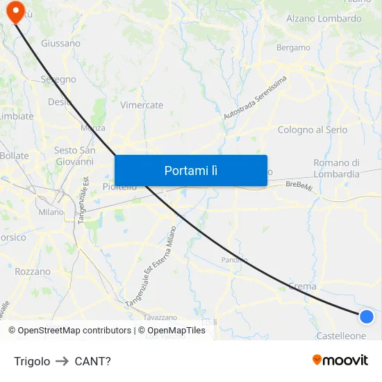 Trigolo to CANT? map