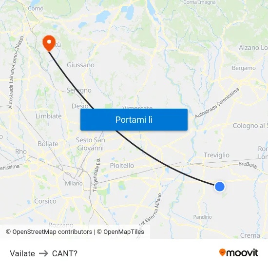 Vailate to CANT? map