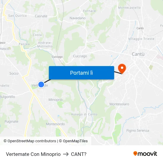 Vertemate Con Minoprio to CANT? map