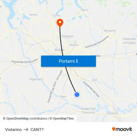 Vistarino to CANT? map